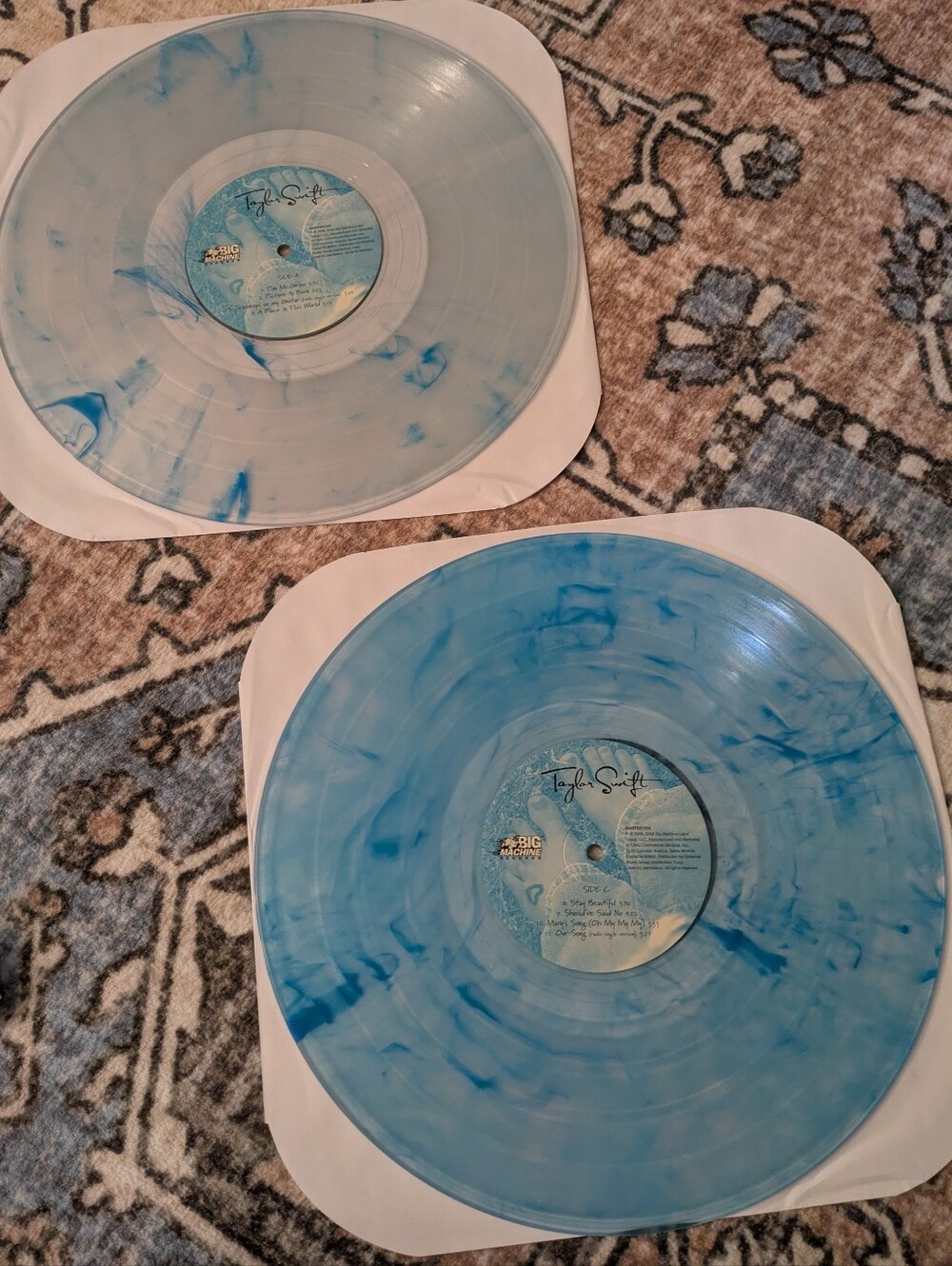 Taylor Swift Self-Titled RSD Edition Vinyl Record Clear and Torquoise LP - Picture 6 of 6